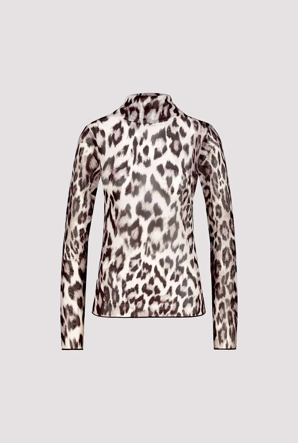 Monari Leopard Print Mesh Top 808119