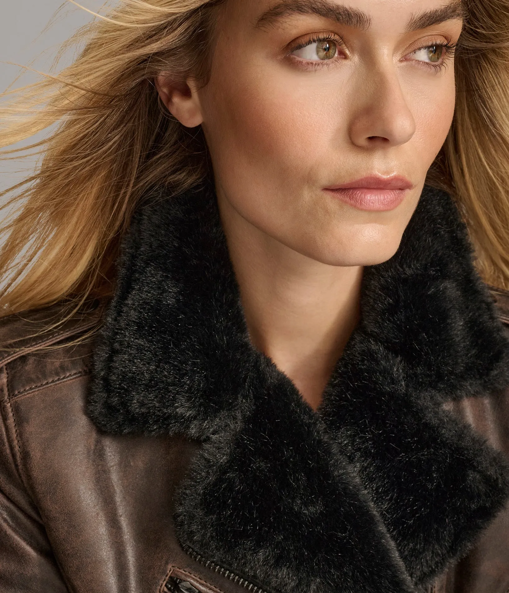Oaklynn Faux Shearling Moto