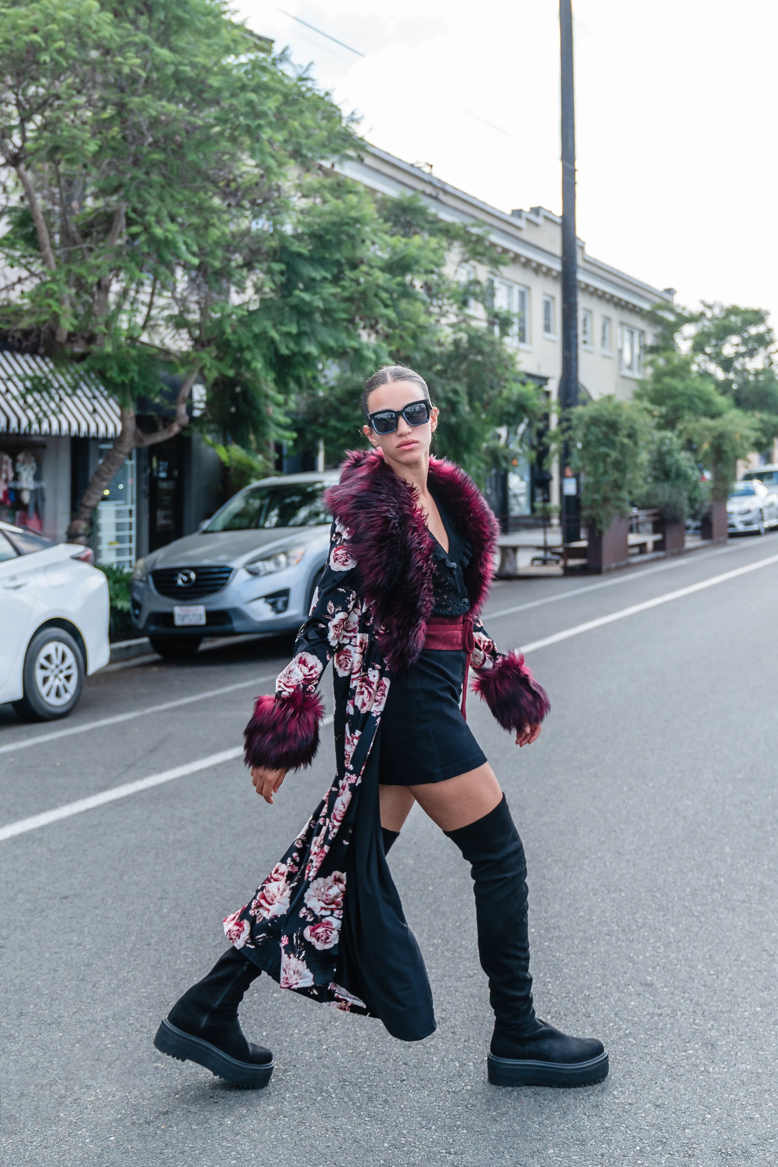 Penny Roses Nouveau Faux Fur Jacket