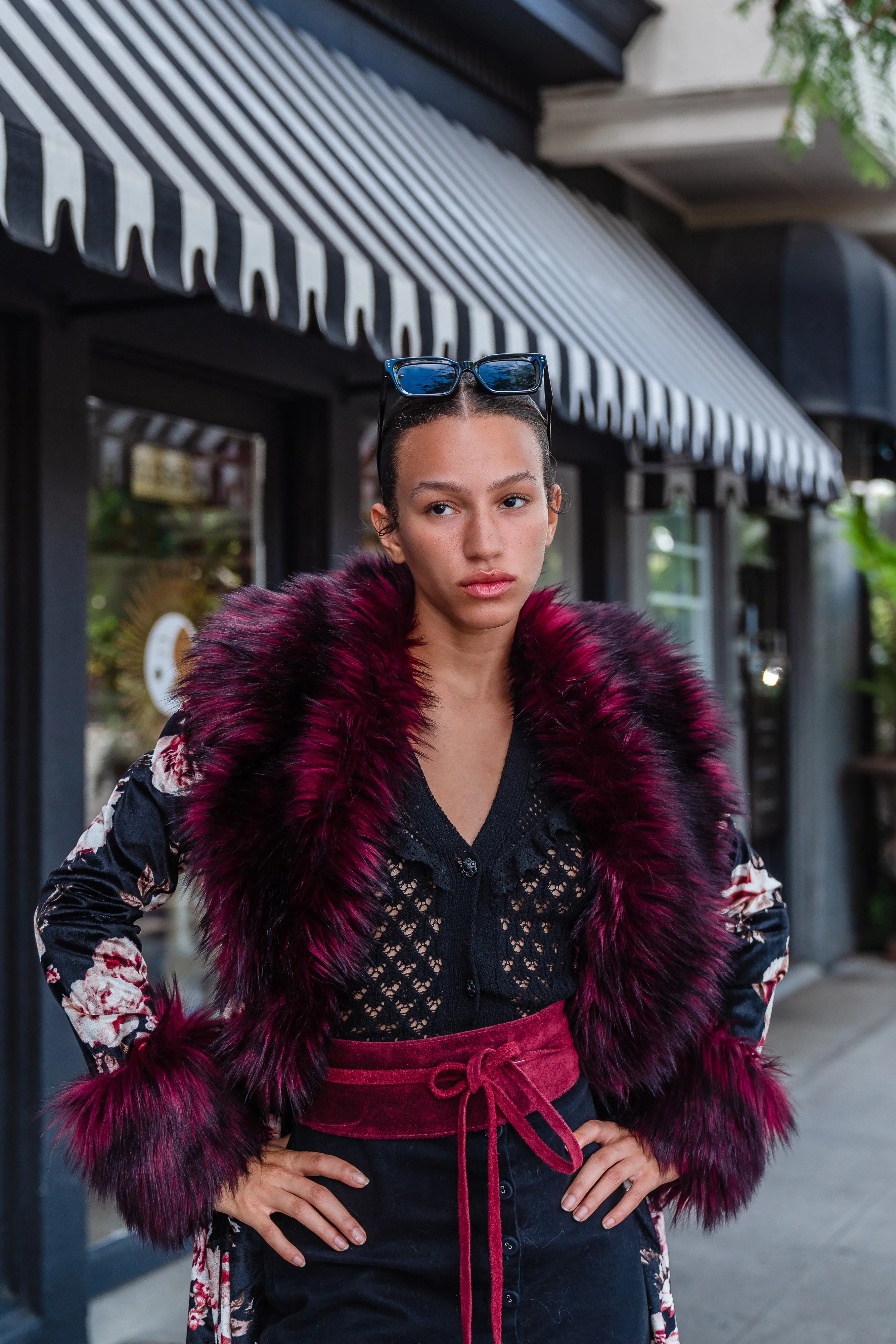 Penny Roses Nouveau Faux Fur Jacket