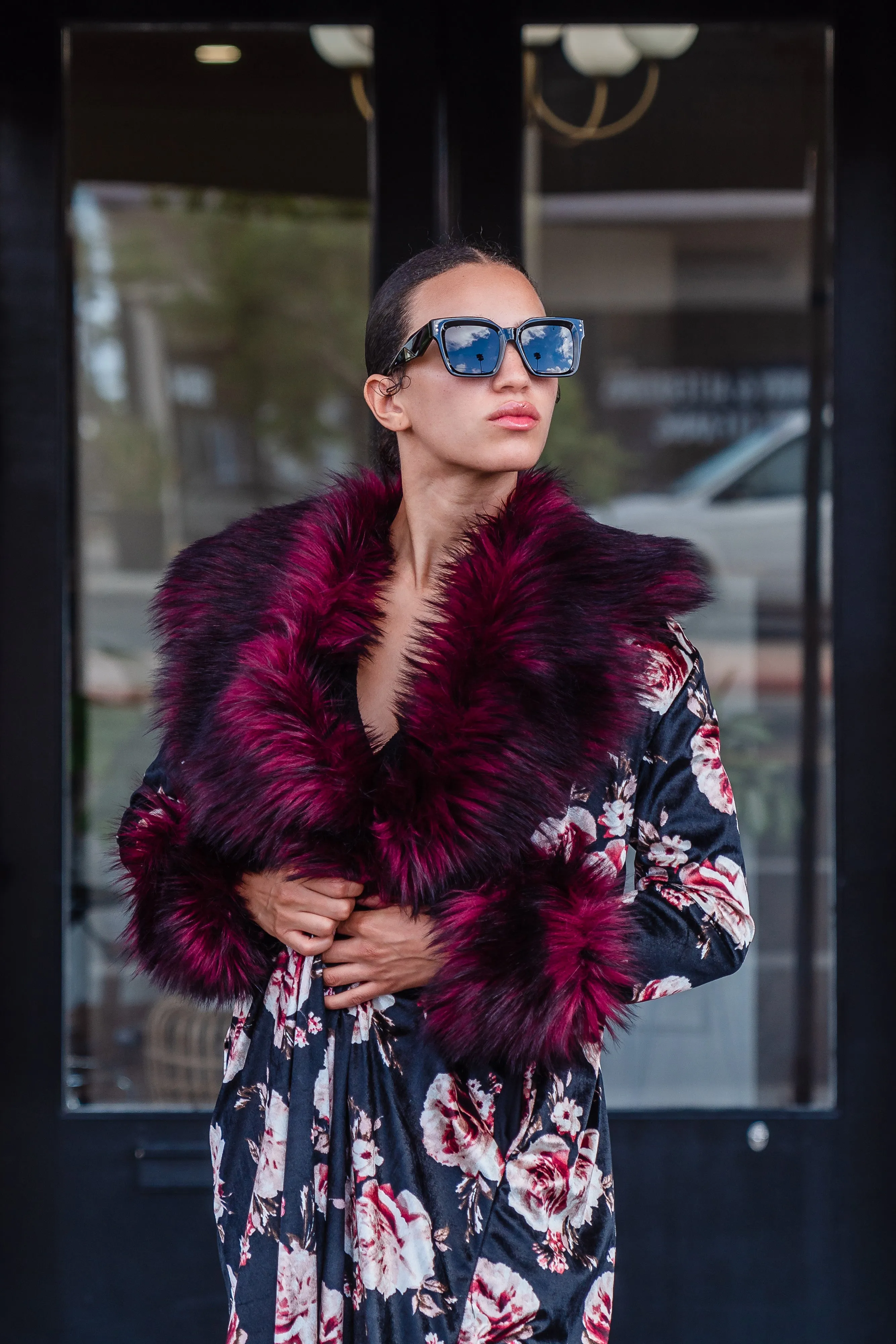 Penny Roses Nouveau Faux Fur Jacket