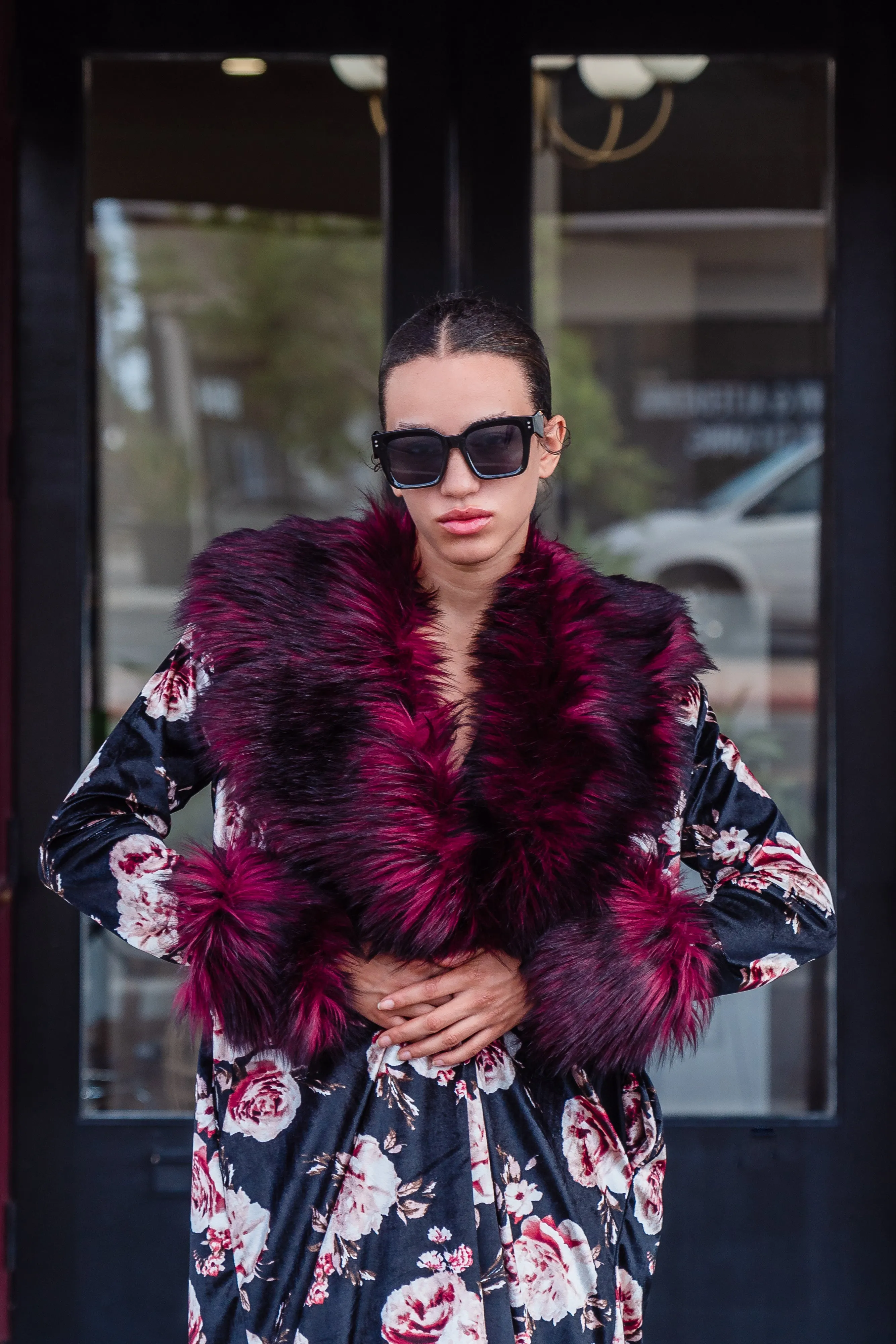 Penny Roses Nouveau Faux Fur Jacket