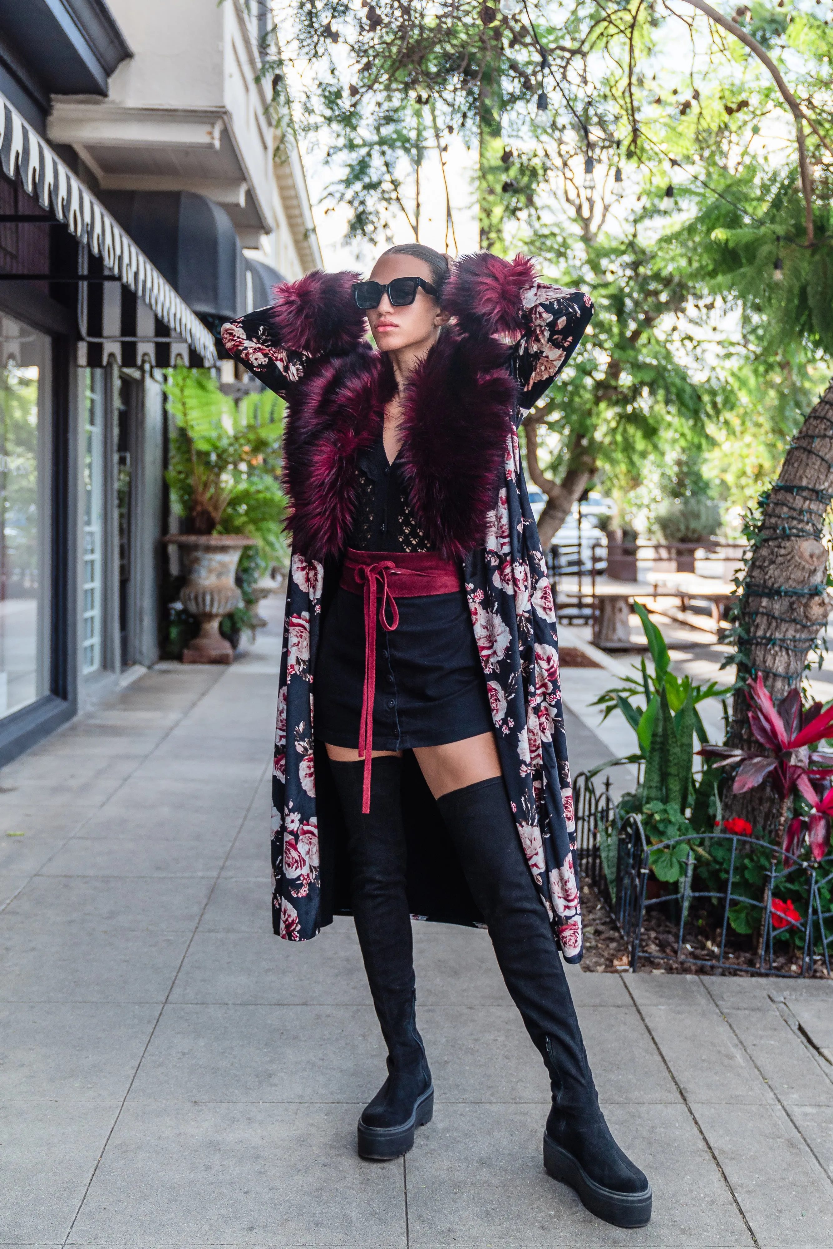 Penny Roses Nouveau Faux Fur Jacket