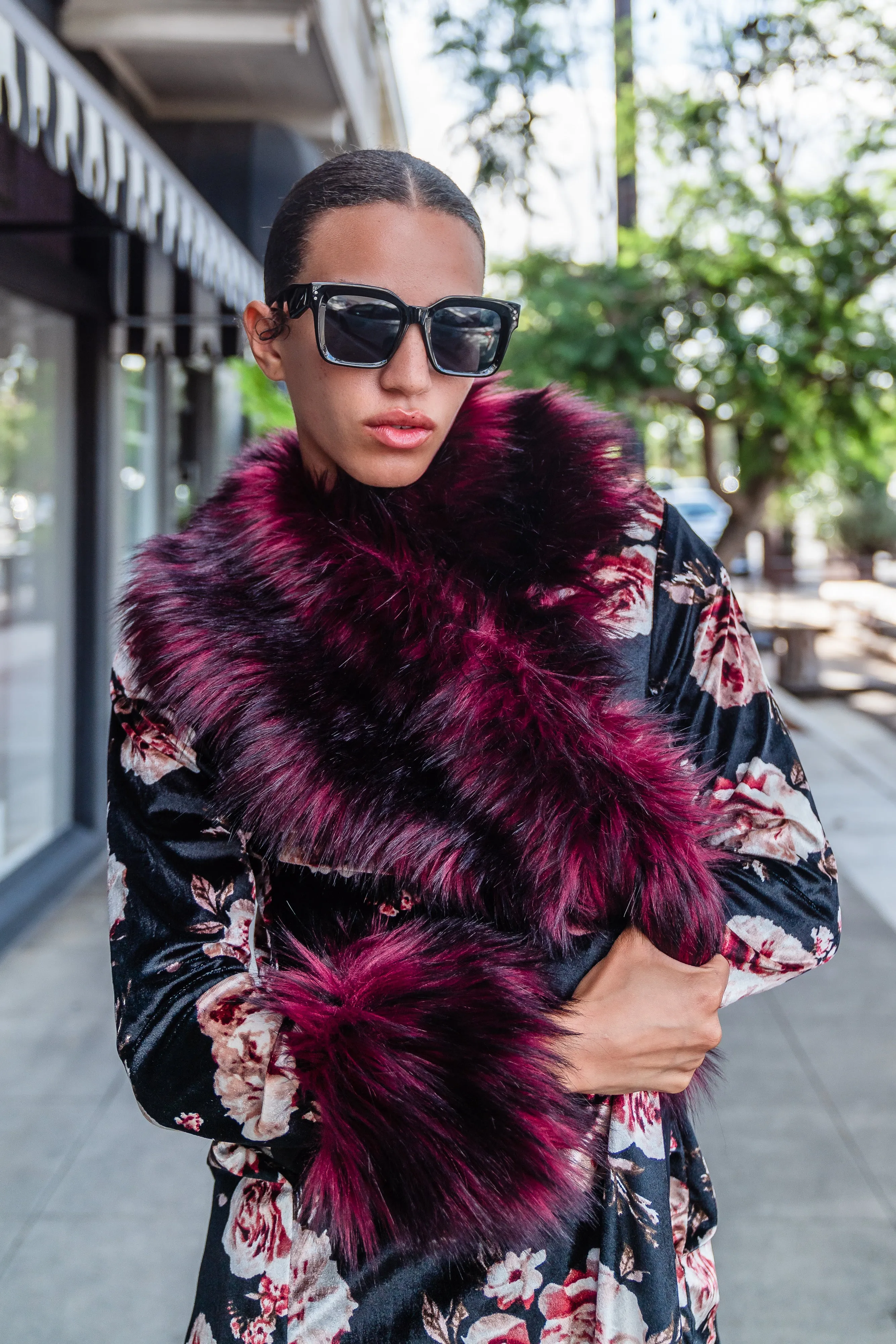 Penny Roses Nouveau Faux Fur Jacket