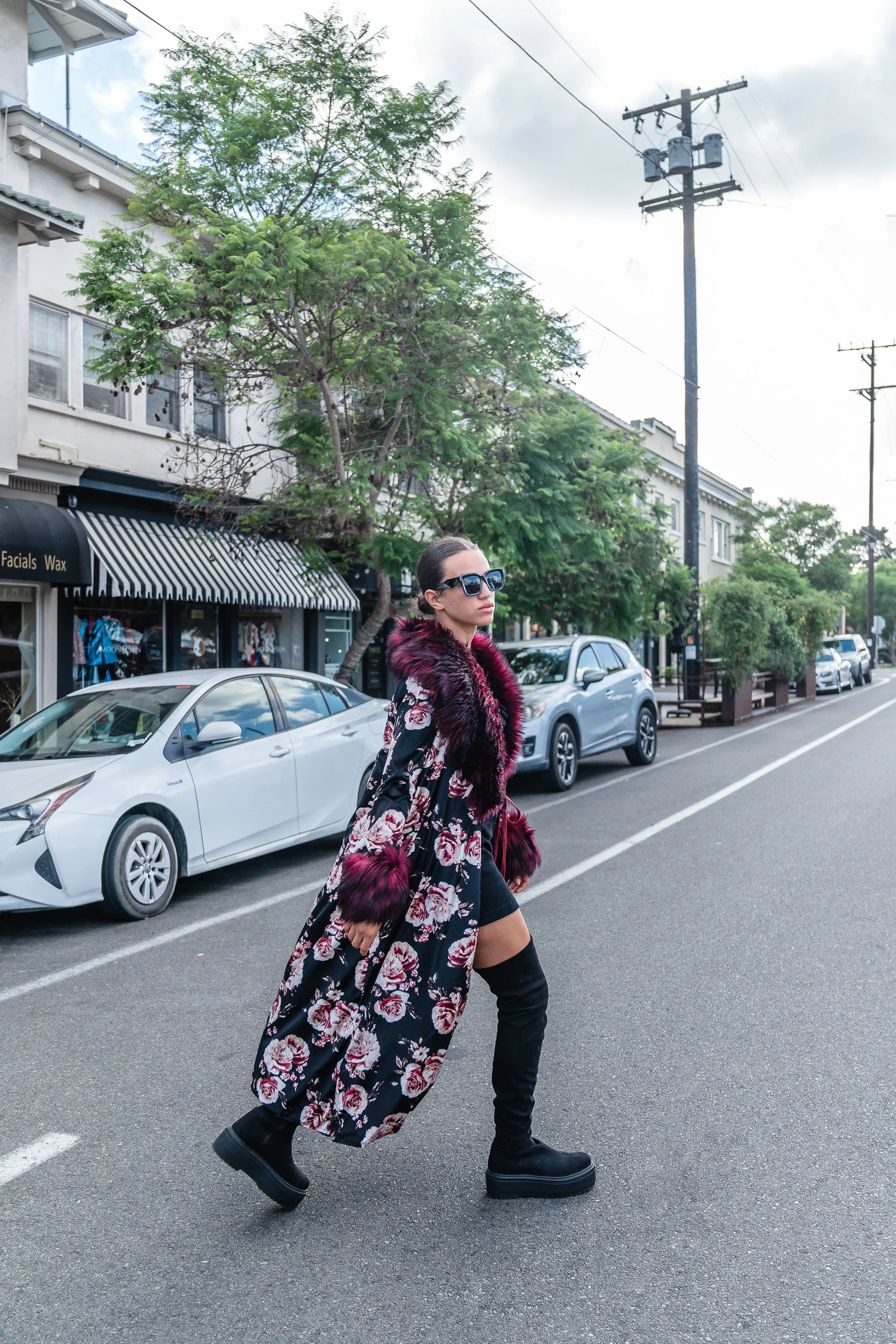 Penny Roses Nouveau Faux Fur Jacket