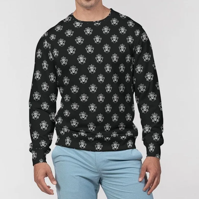 Punk Majesty Logo Pattern Men's Crewneck Pullover