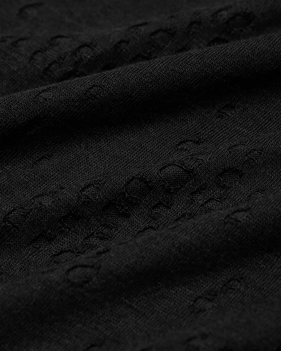 Punk Rave Atompunk Mens Apocalyptic Broken Knit T-Shirt Top