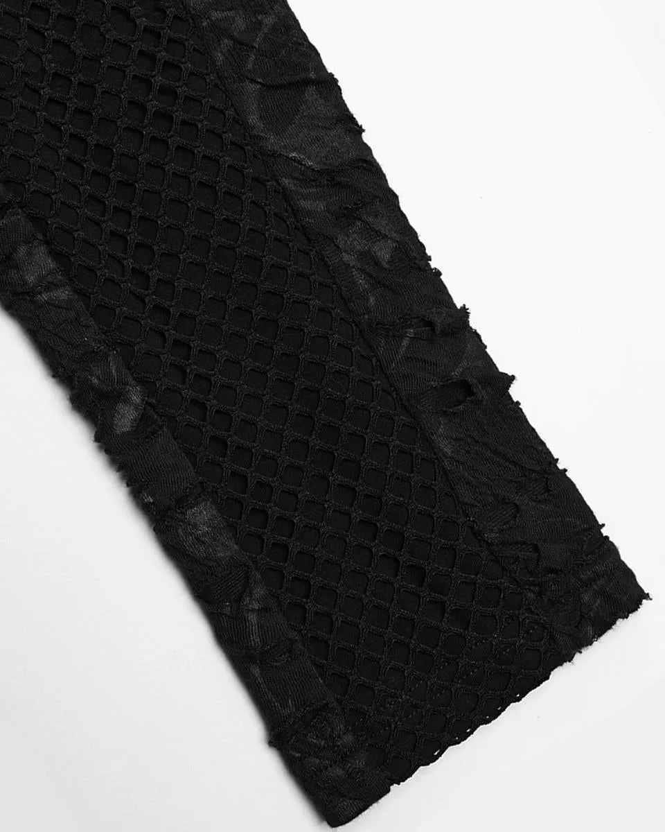 Punk Rave Mens Apocalyptic Gothic Textured Knit Top