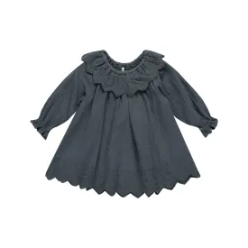 Quincy Mae Long Sleeve Isla Dress - Indigo