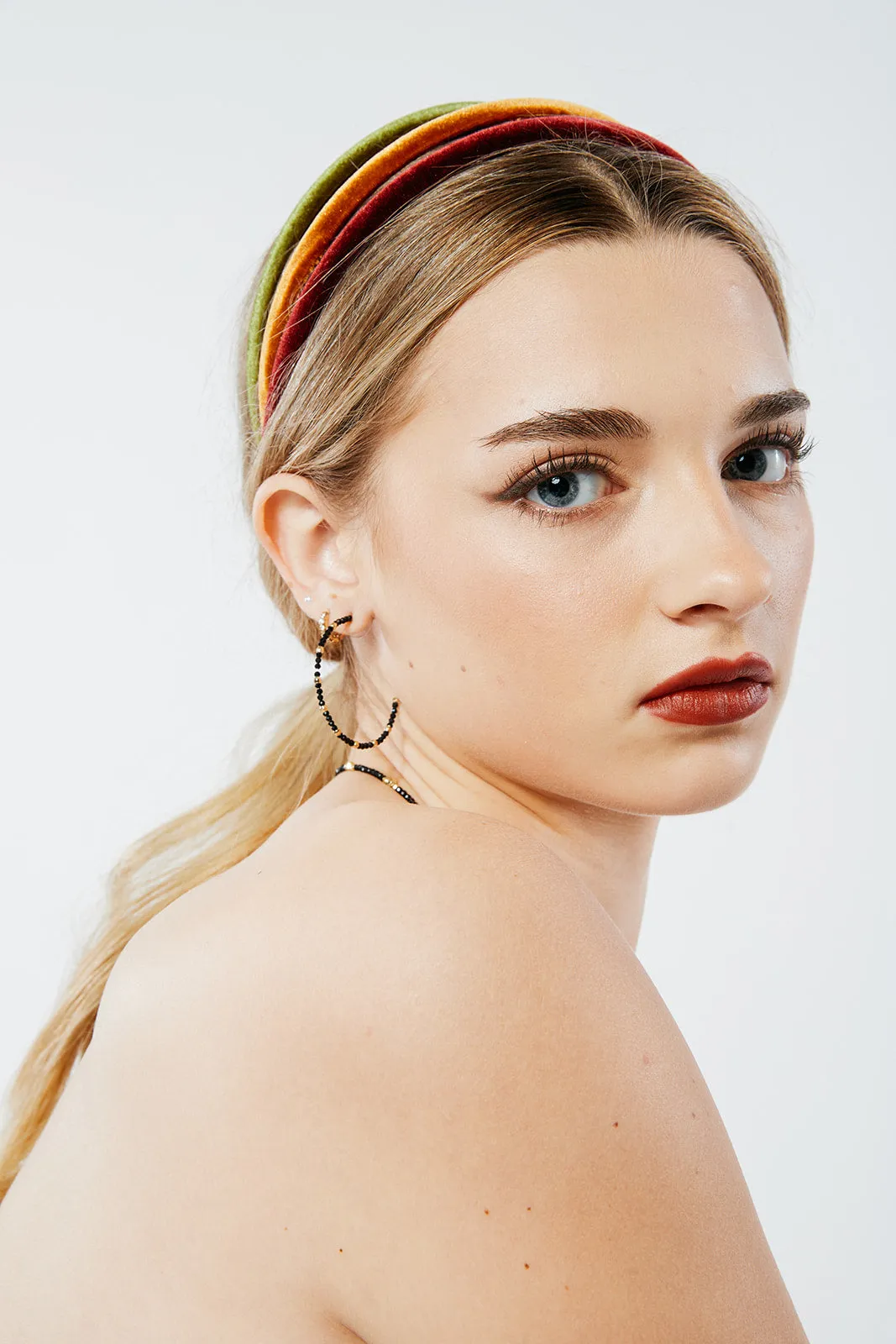 Rich Velour Skinny Headband | Hard Headband | Thin Headband | Comfortable Headband | Made to Order