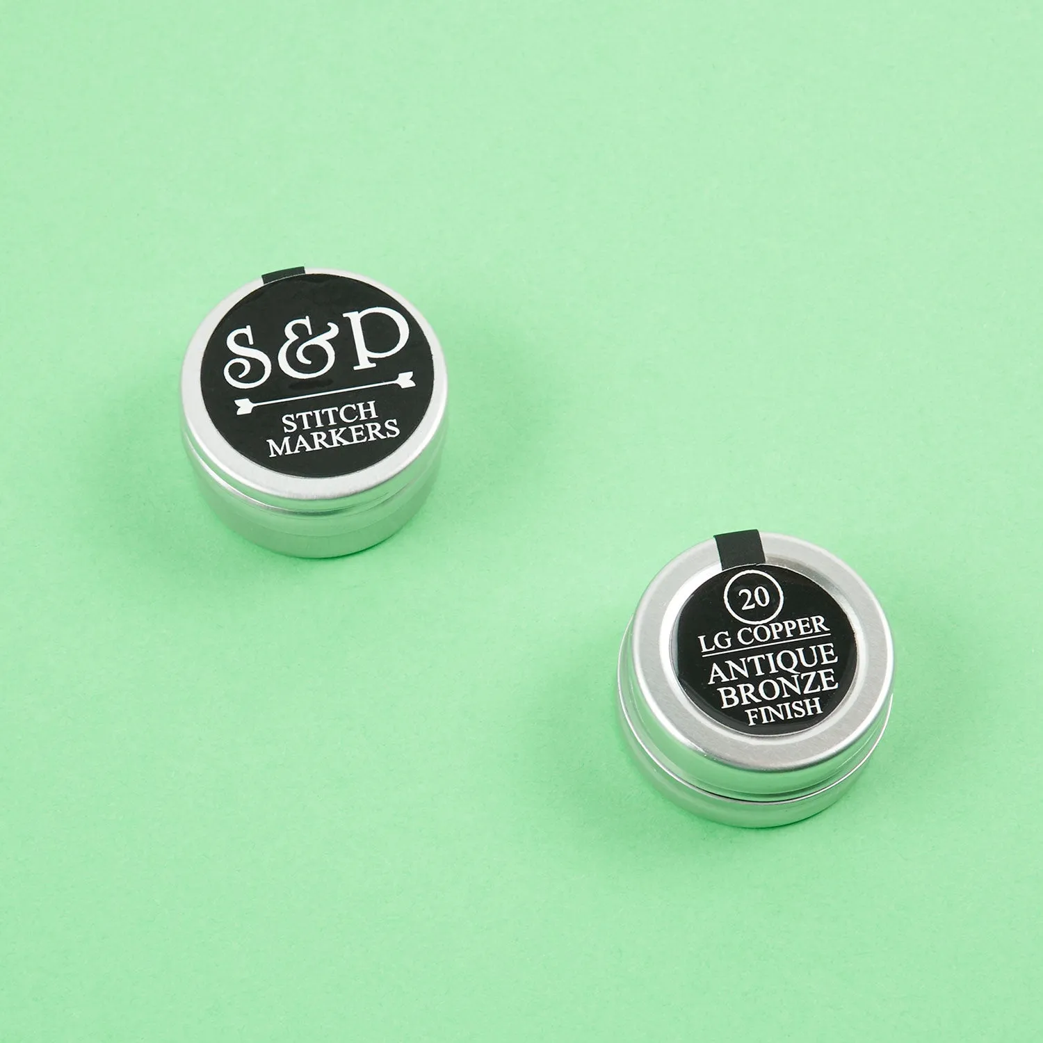 ROUND LG BRONZE STITCH MARKERS 20 PCS