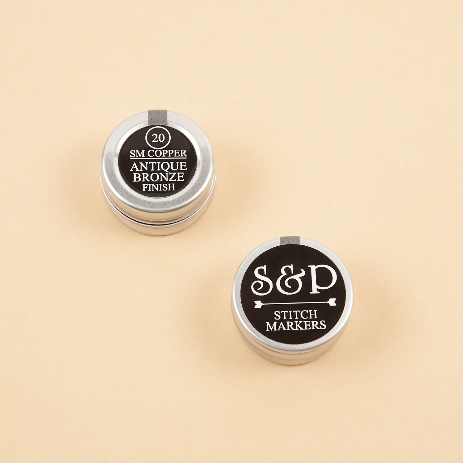 ROUND SM BRONZE STITCH MARKERS 20 PCS