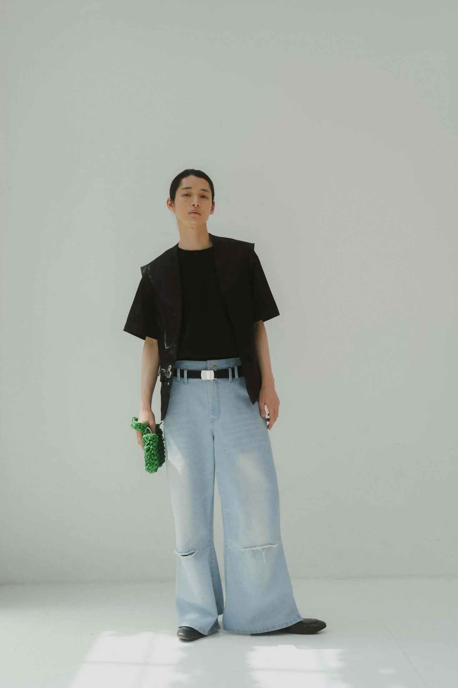 Sheer Undulate Gillet/2color (unisex)