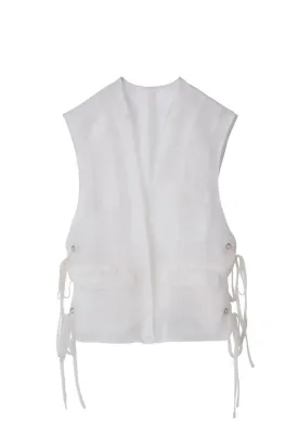 Sheer Undulate Gillet/2color (unisex)