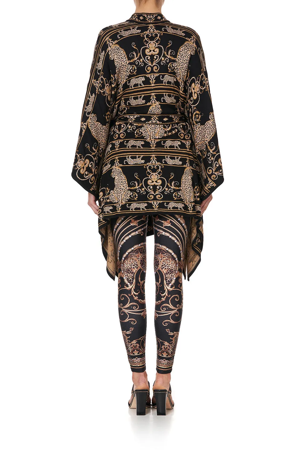 SHORT KNIT PONCHO WITH TIE STUDIO 54