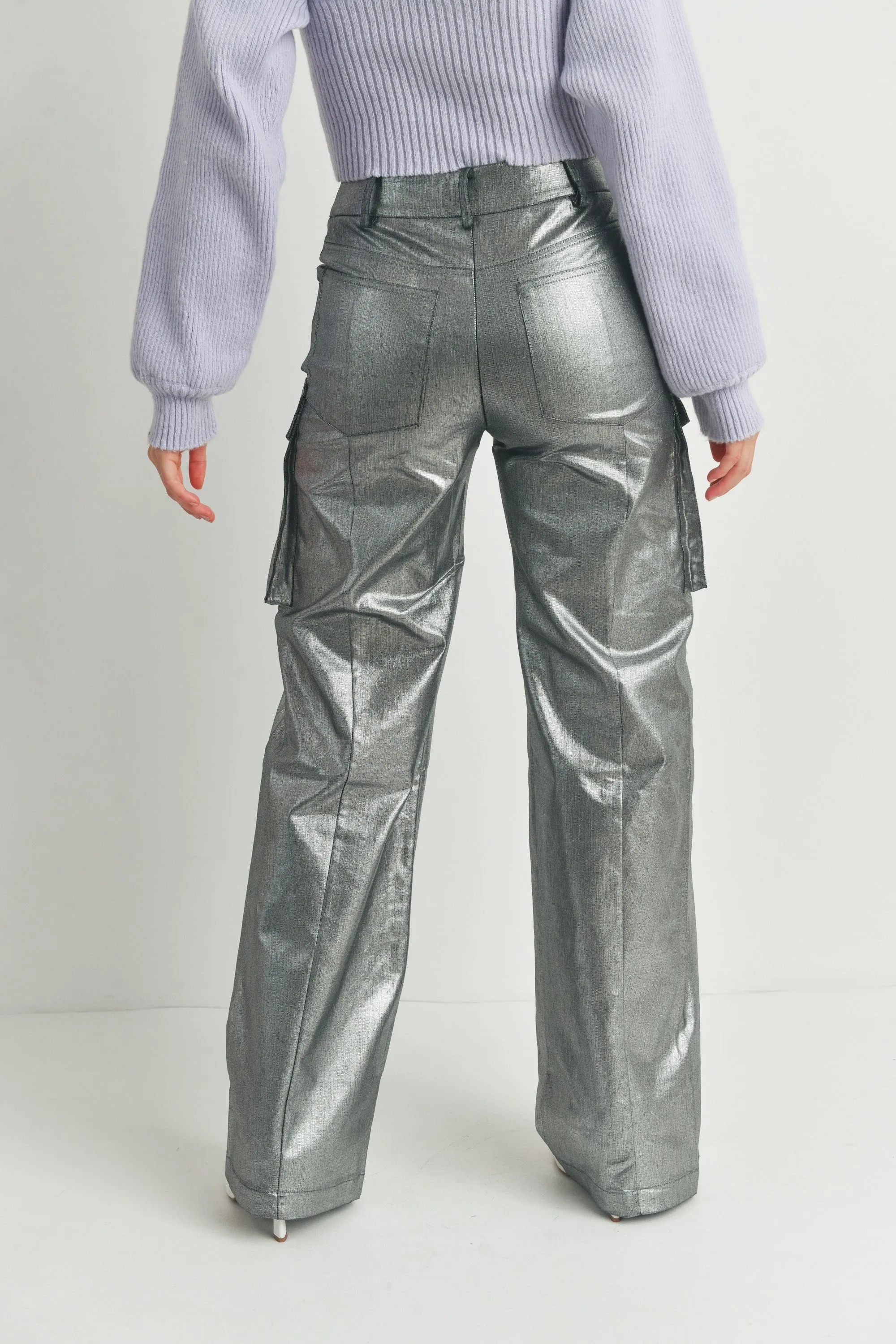 Silver Black Pants