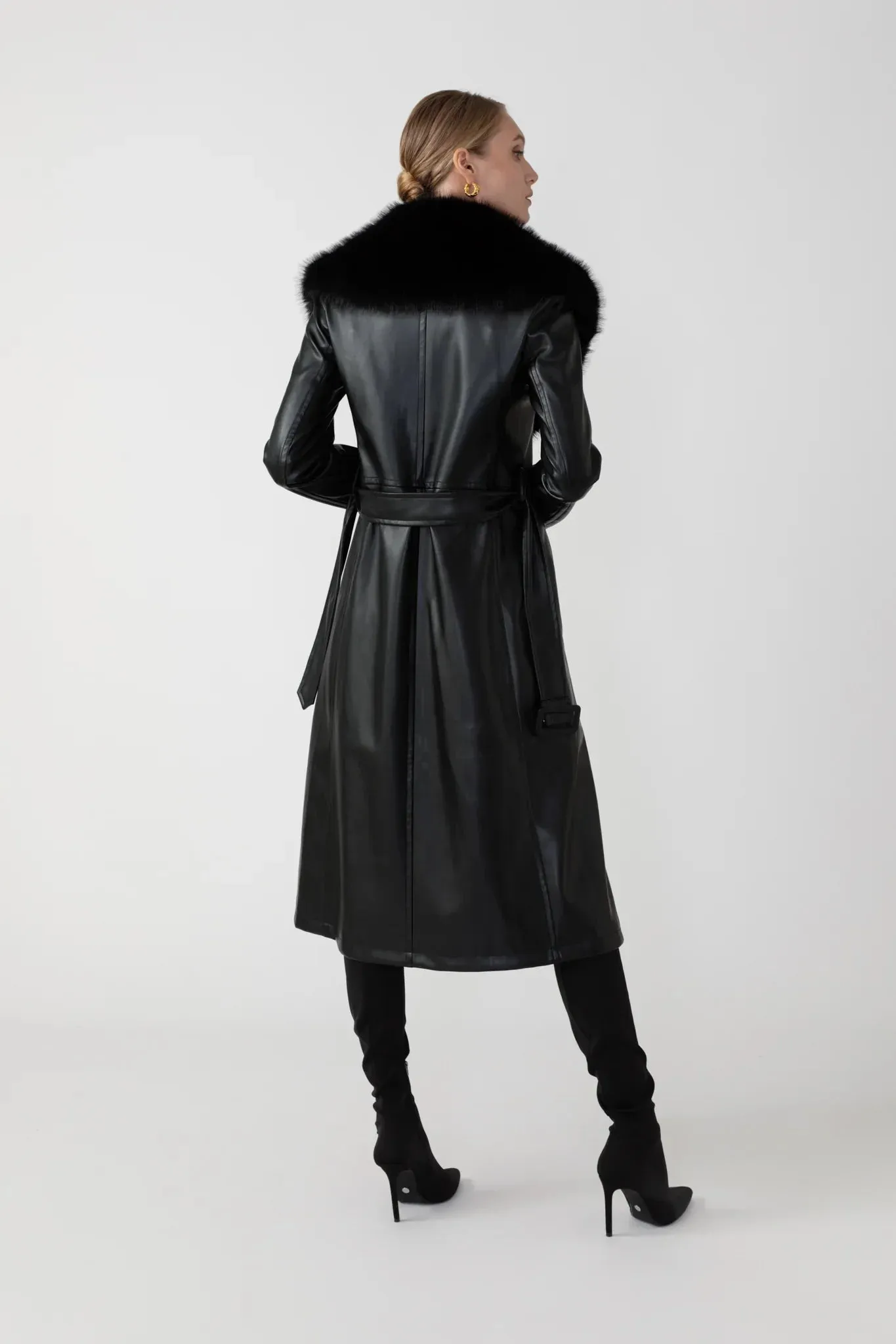 Simone Faux Leather Coat