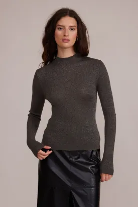 Susanna Mockneck Top - Grey