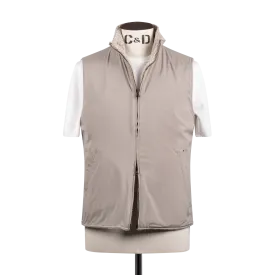 Technical Zip Gilet in Cream