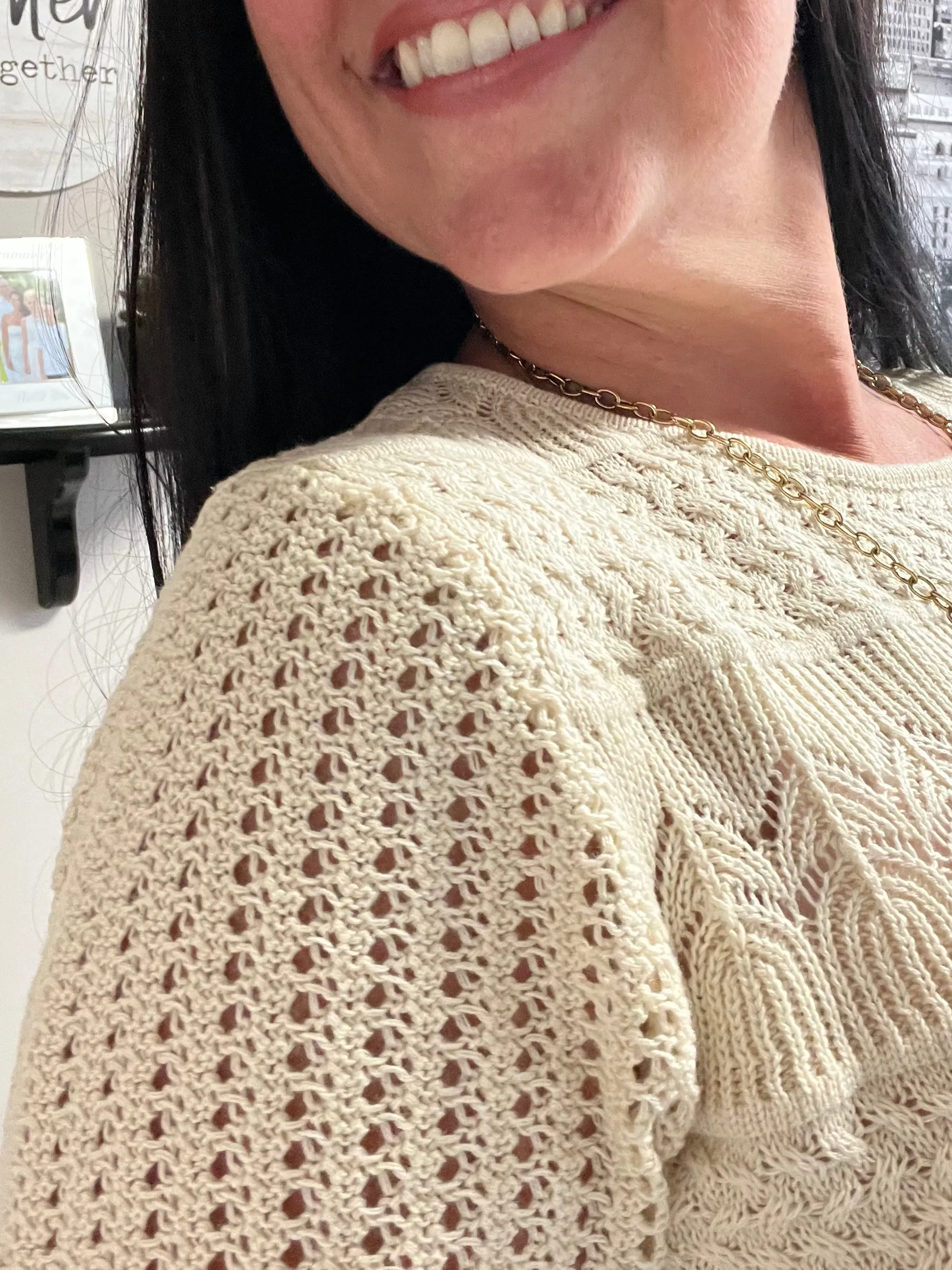 Thea Crocheted Knit Top