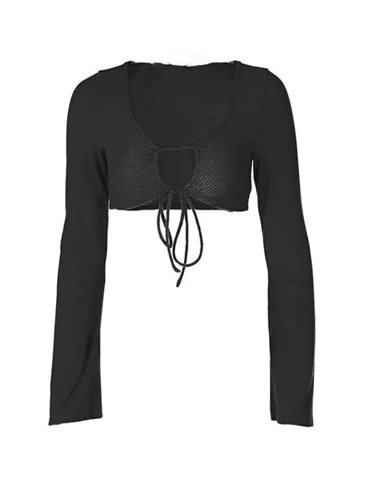 Tie Front Bolero Knit Top