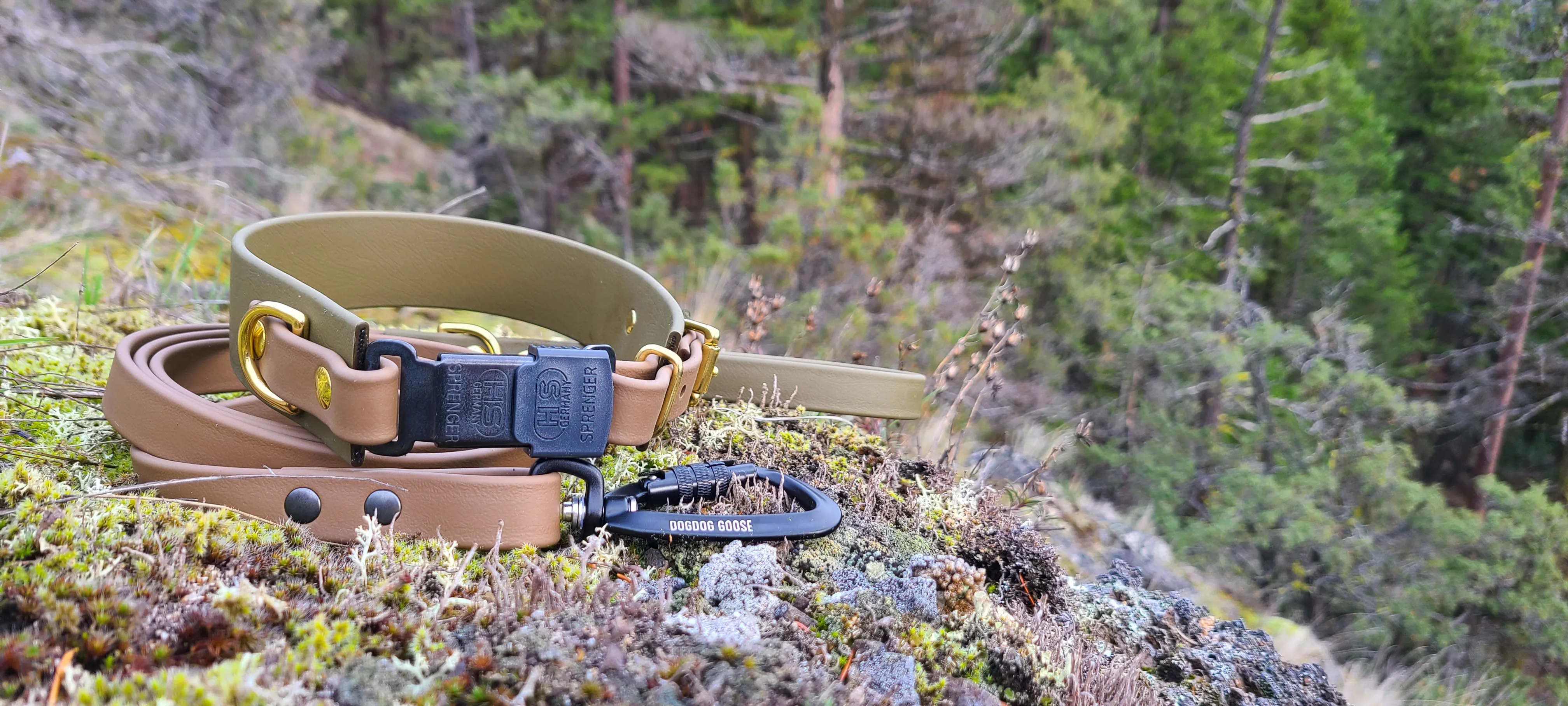 TORO COLLECTION - Coyote Brown & Olive Biothane Dog Leash
