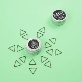 TRIANGLE ANTIQUE BRONZE STITCH MARKERS 20 PCS