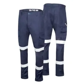 Tru Workwear Midweight Cotton Stretch Cargo Trousers c/w Biomotion Reflective Tape DT1170T2