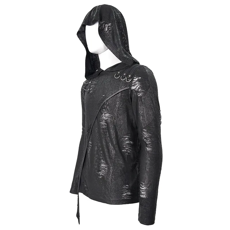 TT164 Diablo Shabby Hooded Long Sleeve T-Shirt