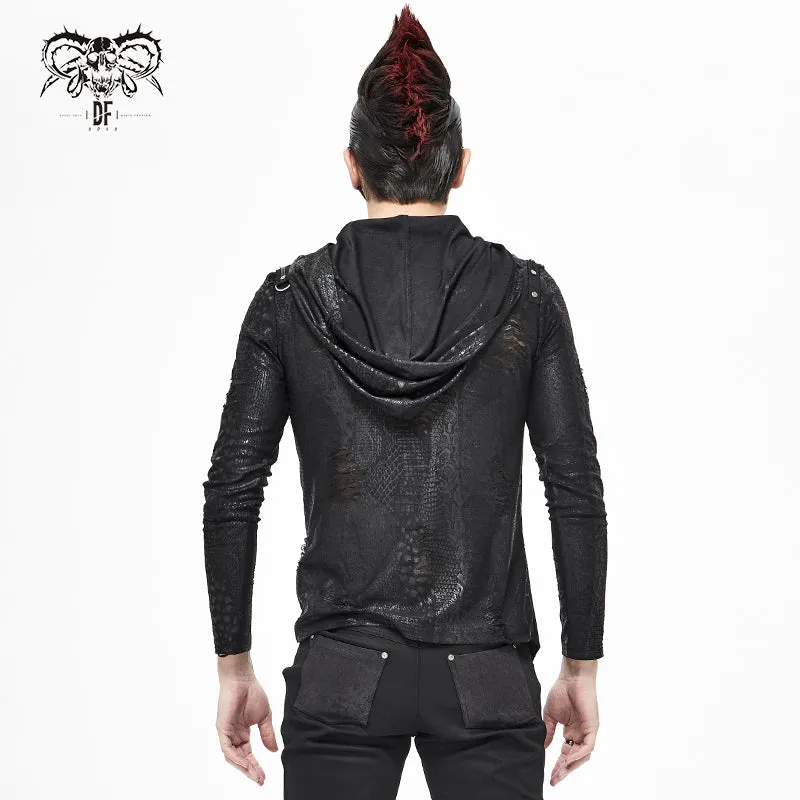 TT164 Diablo Shabby Hooded Long Sleeve T-Shirt