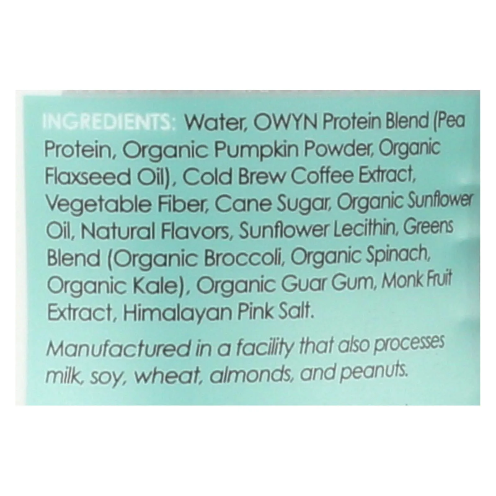 What You Need: Plant-Based Protein Shake & Cold Brew Coffee (12 Fl Oz) - 12-Pack