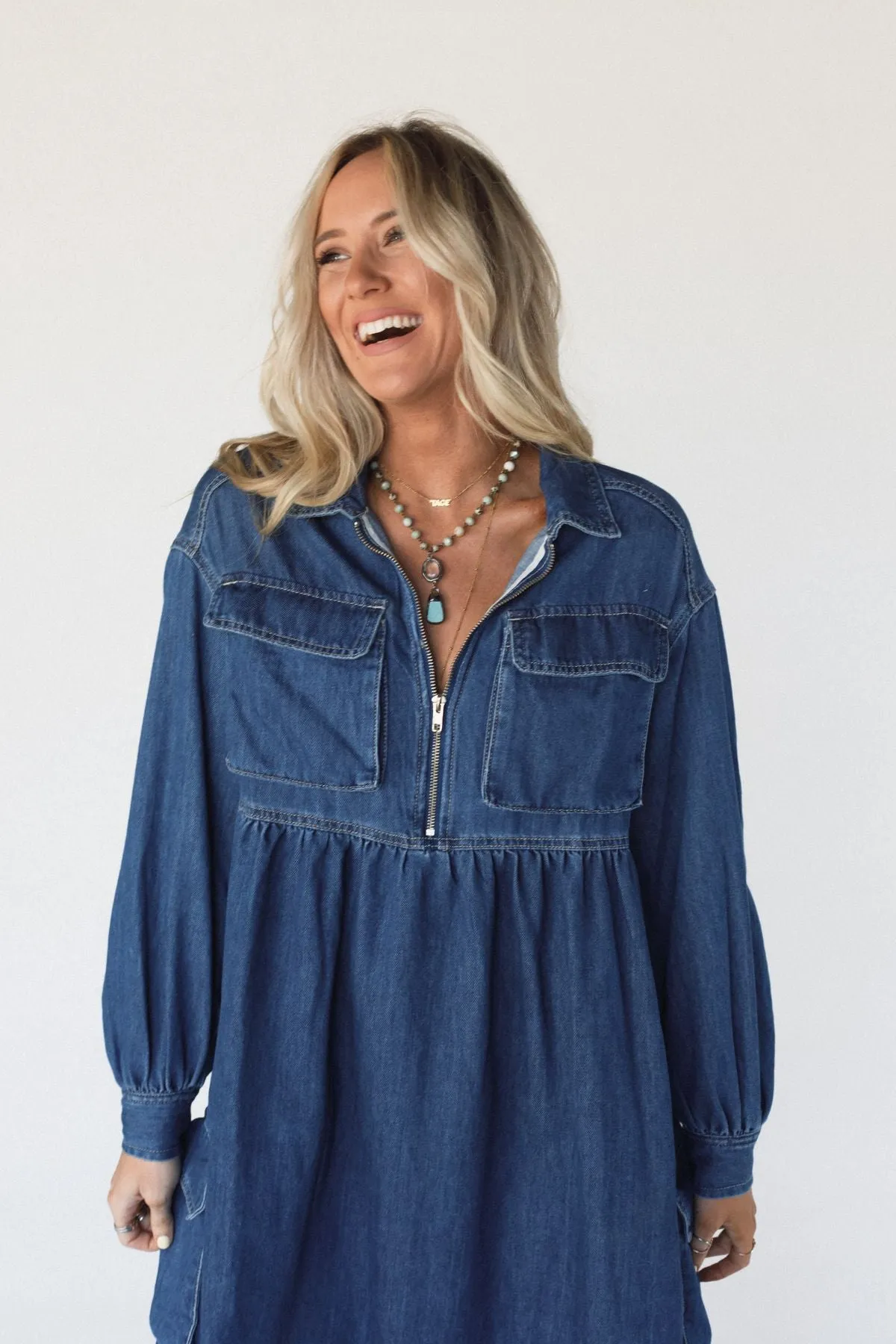 Wild Willow Denim Maxi Dress - Indigo
