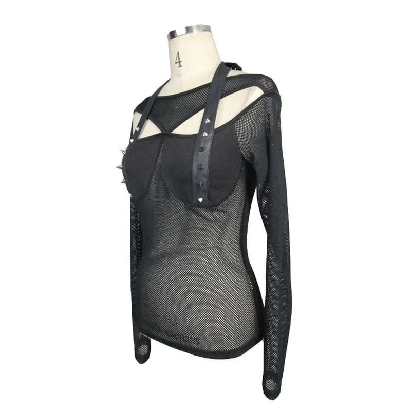Women's Mesh Punk Top