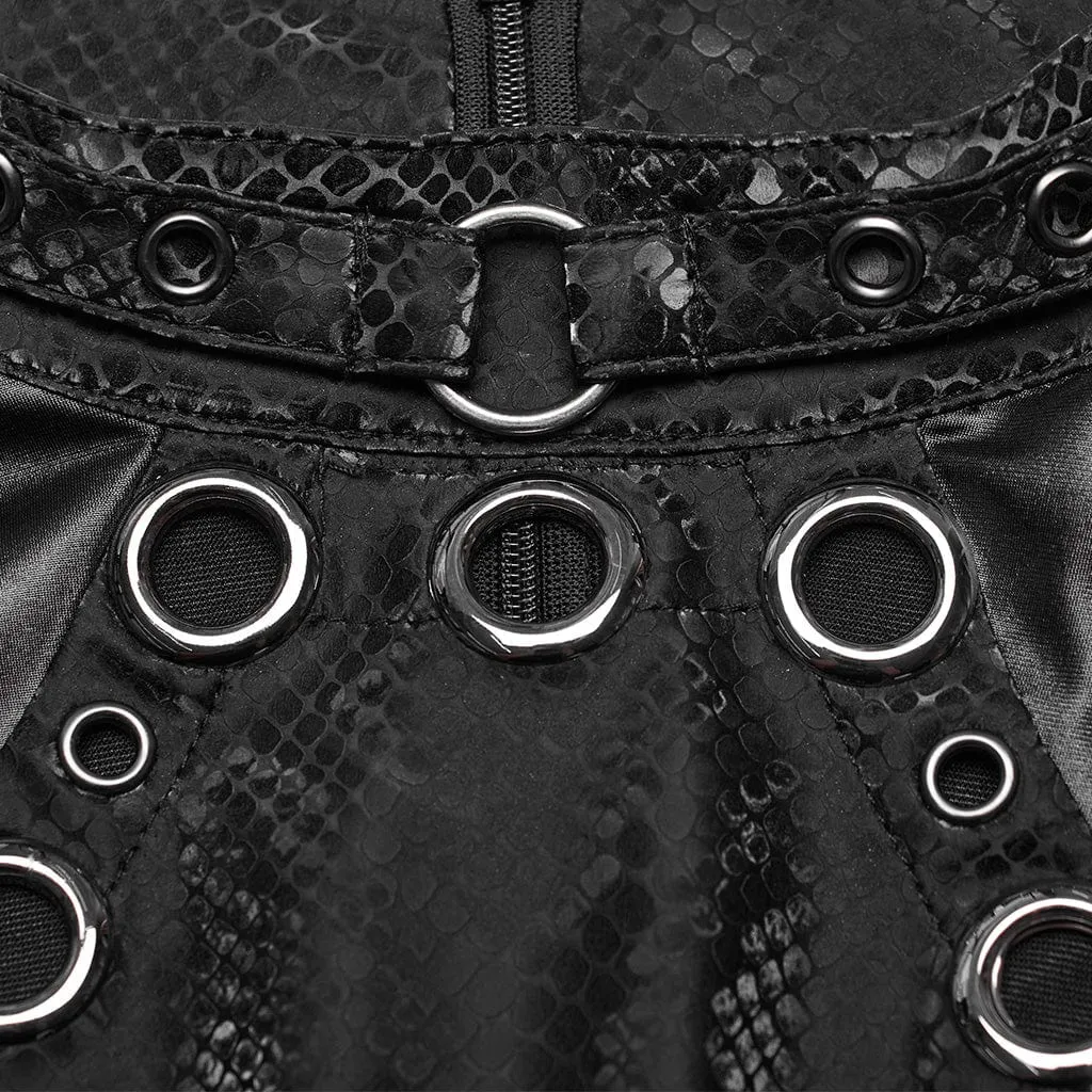 Women's Punk Mesh Ring Cutout Tank Top